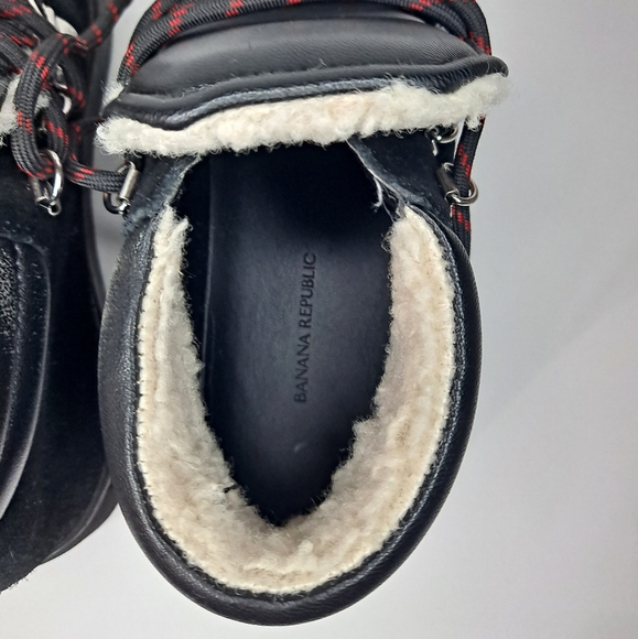 Banana Republic black suede sherpa hiking sneaker - Picture 8 of 13